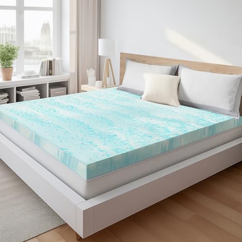 Sweetcrispy 3-Inch Cooling Gel Memory Foam Mattress Topper - Full Size