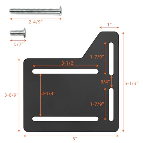 Full to Queen Headboard Conversion Kit - Adjustable Frame Brackets, 2-Pack