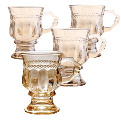 Double Wall Irish Coffee Mugs Set - Heat-Resistant Crystal Glass Cups for Hot & Cold Drinks