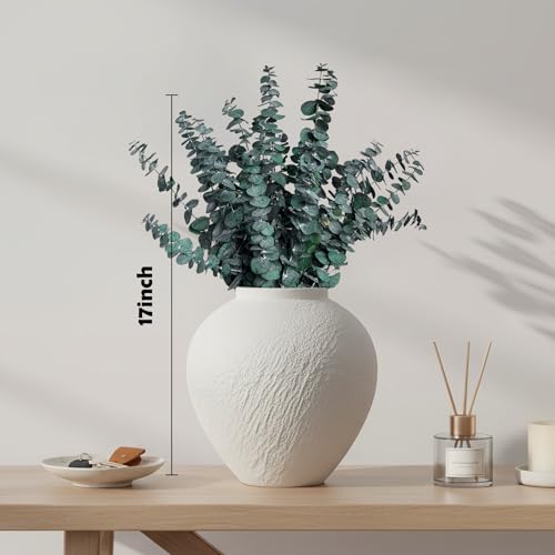 17" Preserved Eucalyptus Stems (20 Pack) - Dried Greenery for Shower & Vase