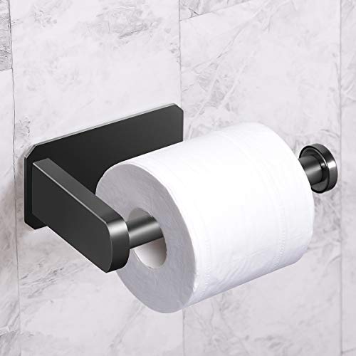 Self-Adhesive Toilet Paper Holder, Stainless Steel No-Drill Wall Mount