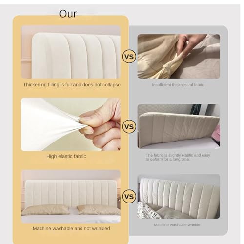 Velvet Headboard Cover Slipcover for Full King Size Beds