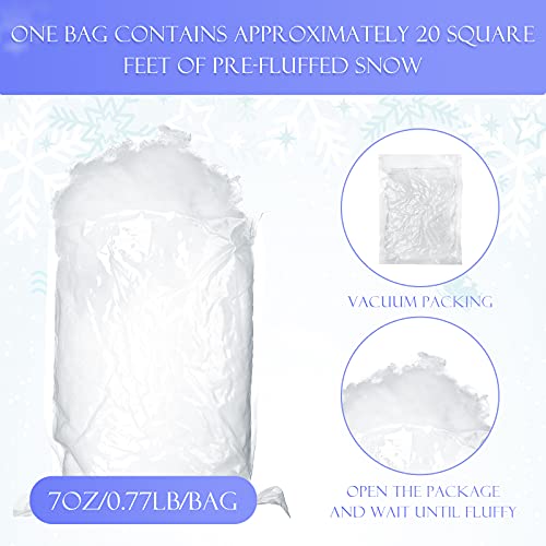 Fluffy Artificial Fake Snow Fiber for Christmas Tree & Mantle - 7 oz (200g)