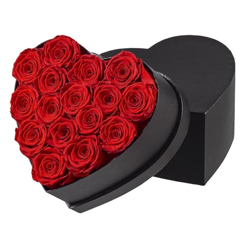 Preserved Real Rose in Heart-Shaped Gift Box - Forever Flower for Valentine's, Mother's Day, Wedding, Anniversary