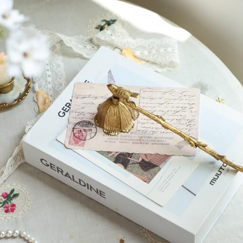 Vintage Gold Candle Snuffer with Bird & Floral Design - Elegant Candle Extinguisher