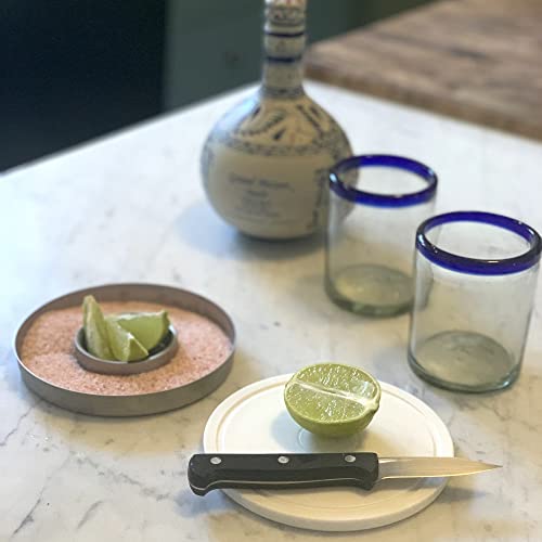 Outset 6" x 6" Stainless Steel 3-in-1 Cocktail Rimmer with Cutting Board Lid