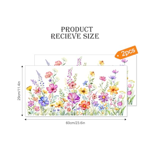 Wildflower Window Clings - Colorful Floral Stickers for Glass