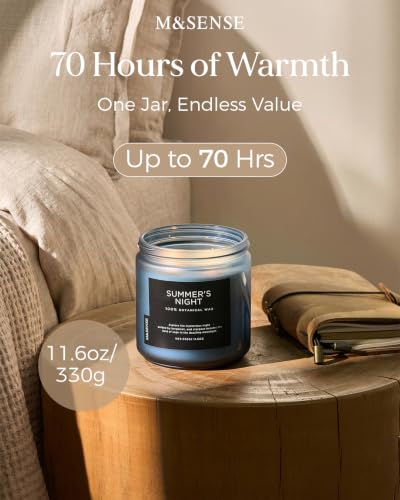 Natural Soy Wax Scented Candle - 11.6oz Long-Lasting Aromatherapy (70 Hours)