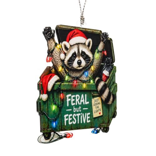 DuduCraft Raccoon Christmas Ornament - Funny Holiday Decor 2026, Animal Lover Gift