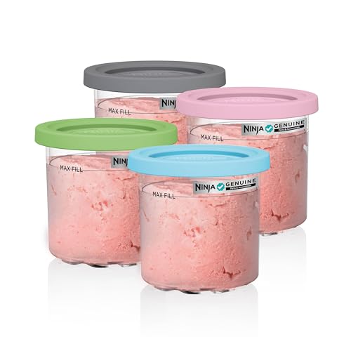 Reusable 16 oz Ice Cream Pints with Multi-Color Storage Lids - 4 Pack