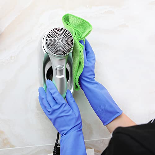 Bamllum Rubber Dishwashing Gloves 4 Pairs - Reusable Non-Slip Household Cleaning Gloves (Medium)