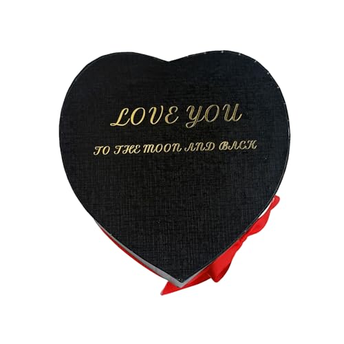 Preserved Red Roses in Heart Shape Gift Box - 16 Real Forever Flowers