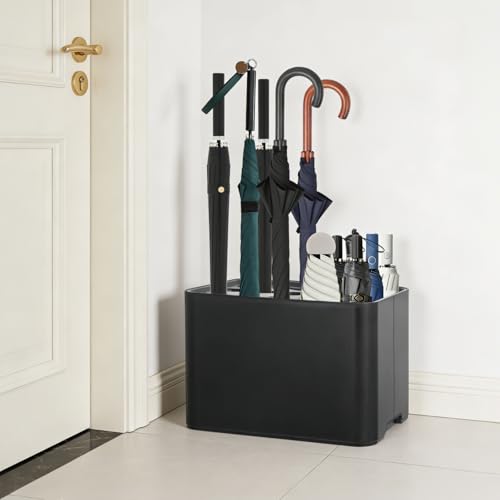 Compact Umbrella Stand with Drip Tray - Space-Saving Indoor Storage Rack