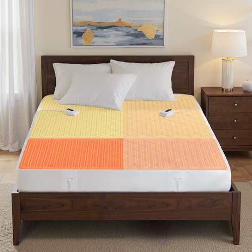 Queen Heated Mattress Pad with Dual Zone Comfort & 10 Heat Settings