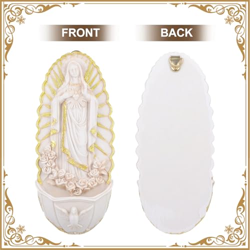 Guadalupe Resin Holy Water Font for Wall Hanging Home Decor