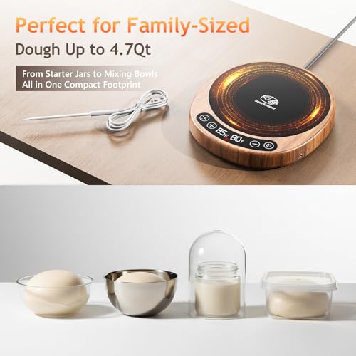 Sourdough Starter Warmer with Temperature Probe and 24-Hour Timer