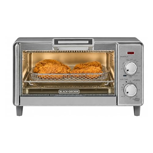 4-Slice Air Fry Toaster Oven, 5-in-1 Compact Countertop Cooking Appliance