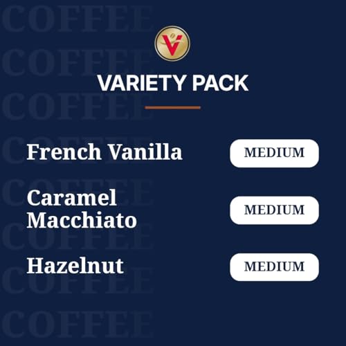 Flavored Coffee Pods Variety Pack (32 Count) - Vanilla, Caramel & Hazelnut