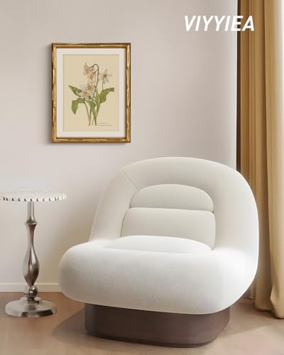 Vintage Botanical Wall Art, Avalanche Lily Print with Gold Bamboo Frame