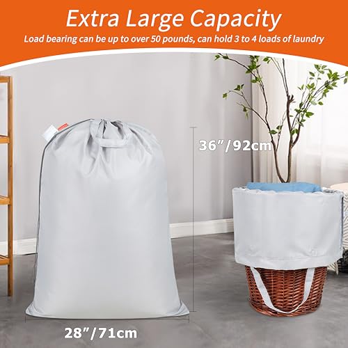 Extra Large Heavy-Duty Laundry Bag, 28x36" - Tear-Resistant Hamper Liner