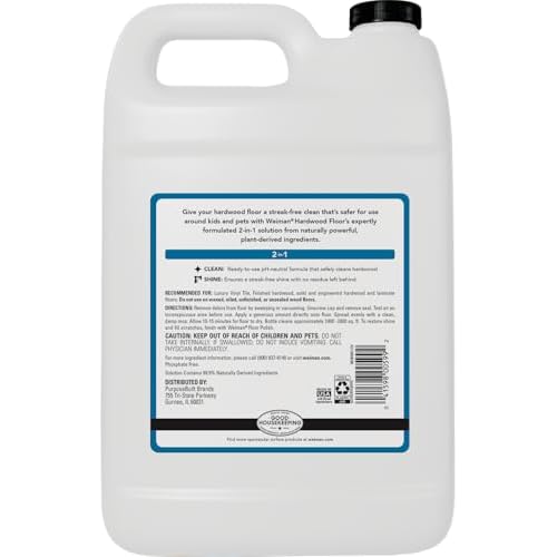 Weiman Hardwood Floor Cleaner - 128 Ounce Refill - Finished Engineered Hardwood Floors
