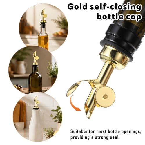 2PCS Stainless Steel Olive Oil Dispenser Spout with Auto Flow Control