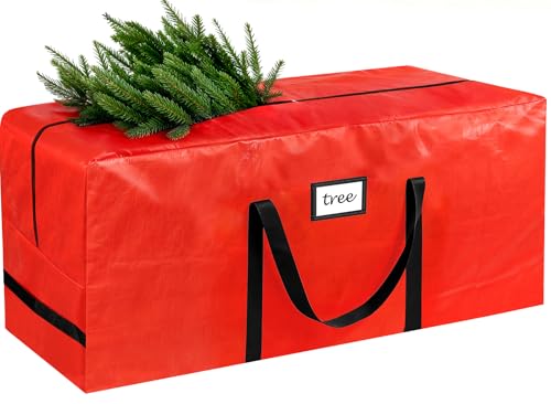 7.5 Ft Christmas Tree Storage Bag Waterproof Heavy Duty Red