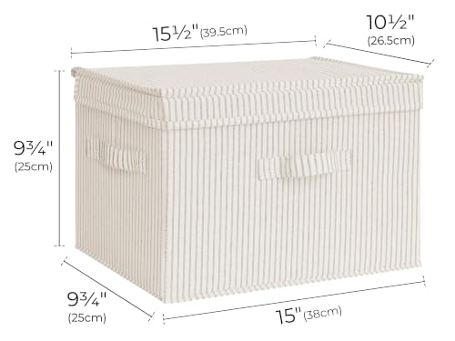 Fabric Storage Bins with Lids and Handles 2-Pack Large Collapsible