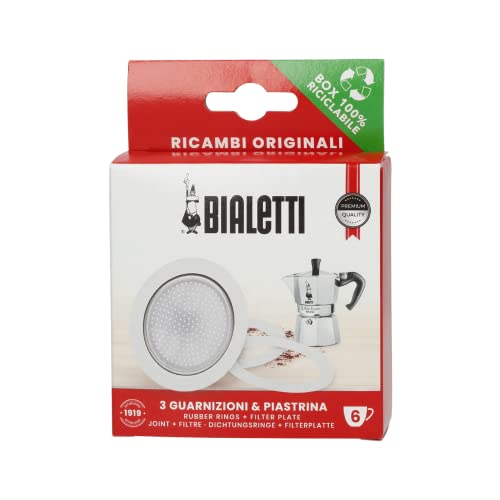 6-Cup Coffee Maker Replacement Gasket and Filter Plate Set, 72mm