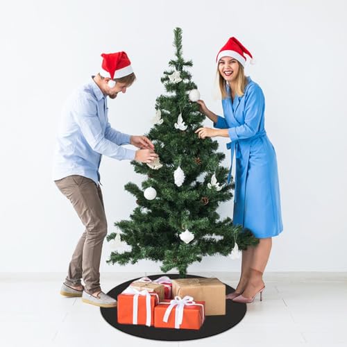30-Inch Non-Slip Felt Christmas Tree Stand Mat - Floor Protector for Spills & Scratches