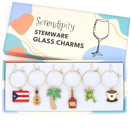 Serendipity Puerto Rico Wine Charms – Puerto Rican Souvenir Jewelry