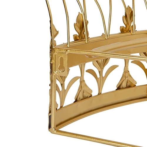 Decorative Gold Metal Canopy Crown Wall Mounted Accent - 29 Inch
