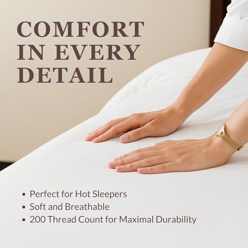 Queen Size Duvet Cover - 100% Soft Cotton, 200 Thread Count