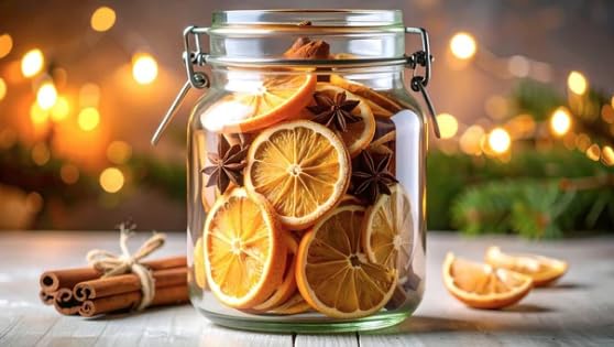 Dried Orange Slices, Star Anise & Cinnamon Sticks Potpourri Simmer Set