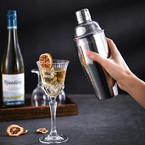 24oz Stainless Steel Cocktail Shaker with Built-in Strainer