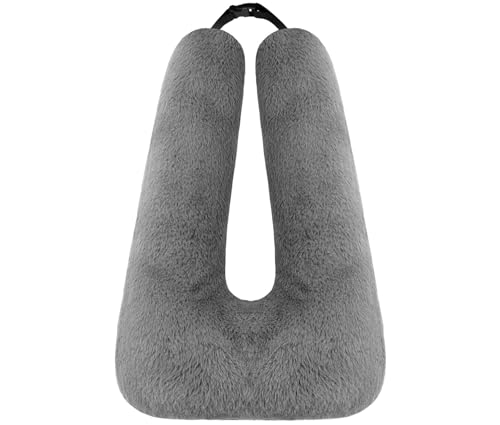 Ergonomic Travel Pillow for Kids & Adults – Gray Neck Support