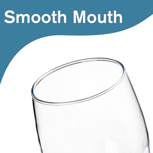 13-Ounce Goblet Party Glasses, Set of 12 Clear Beverage Glasses
