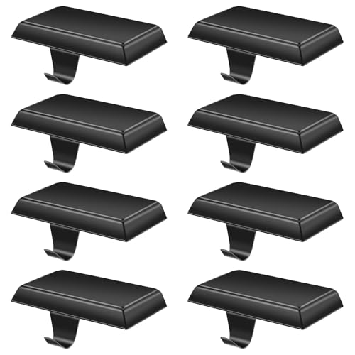 EBANKU Christmas Stocking Holders 8 Pack, Black, 5x2.7 Inches, Rust-Resistant