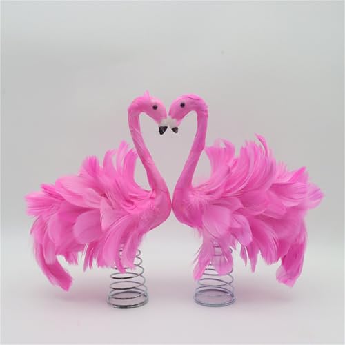 Pink Feather Flamingo Christmas Tree Topper - Tropical Holiday Decor