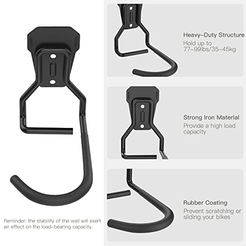 4 Pack Heavy Duty Vertical Bike Wall Mount Storage Racks for Garage