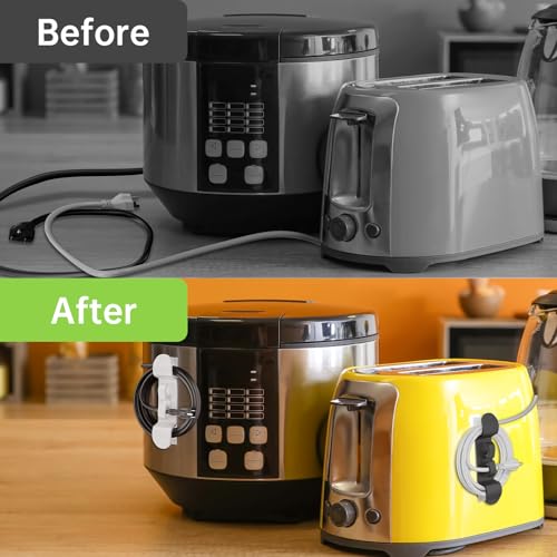 Stick-On Kitchen Appliance Cord Organizer & Cable Wrappers (6 Pack)