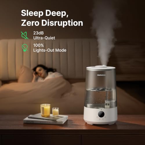 Top-Fill Cool Mist Humidifier 3.6L for Bedroom Grey