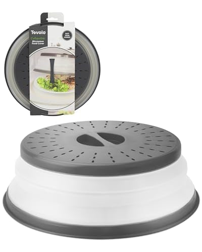 Collapsible Microwave Splatter Cover - 10.5" BPA-Free Silicone Plate Lid