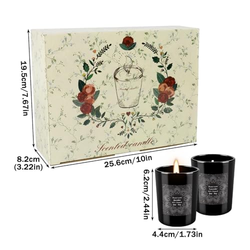 Grcdoyvl 12-Pack Soy Candles Gift Set, 2oz Each – 6 Scents, Hand Poured, Aromatherapy Jar Candles (Variation: 12Pack-Black)