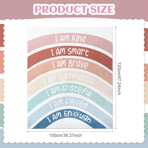 Boho Rainbow Calm Corner Rug 3.3 x 4 ft - Positive Affirmation Floor Mat
