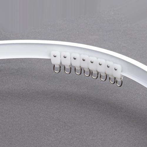 Bendable Ceiling Curtain Track with 20 Silent Pulleys, Heavy Duty Aluminum