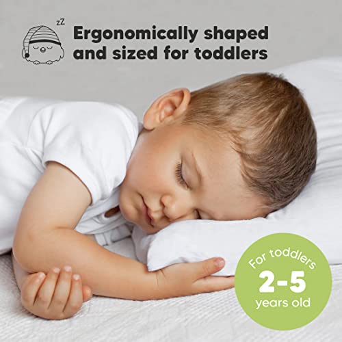 KeaBabies Toddler Pillow with Pillowcase 13x18 Soft Organic Cotton