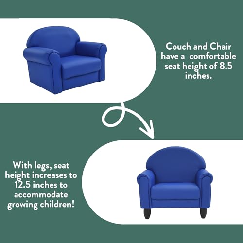 Adjustable Kids Chair and Sofa Set - Vegan Leather Toddler Furniture