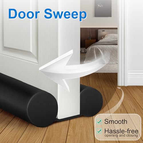 Under Door Draft Stopper 36 Inch - Adjustable Door Seal & Noise Blocker