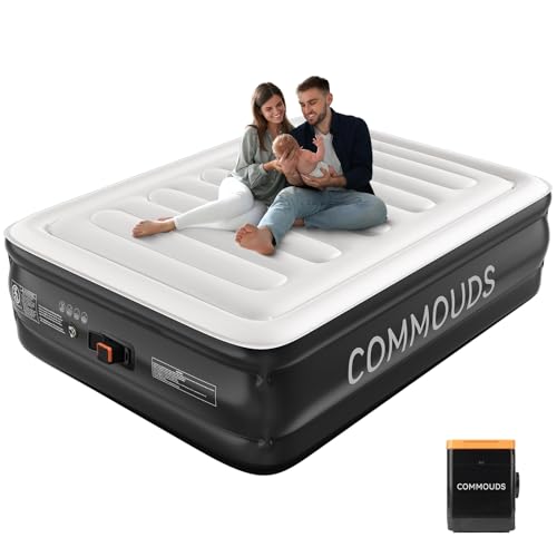 Queen Air Mattress with Rechargeable Pump - 18" Raised Inflatable Air Bed